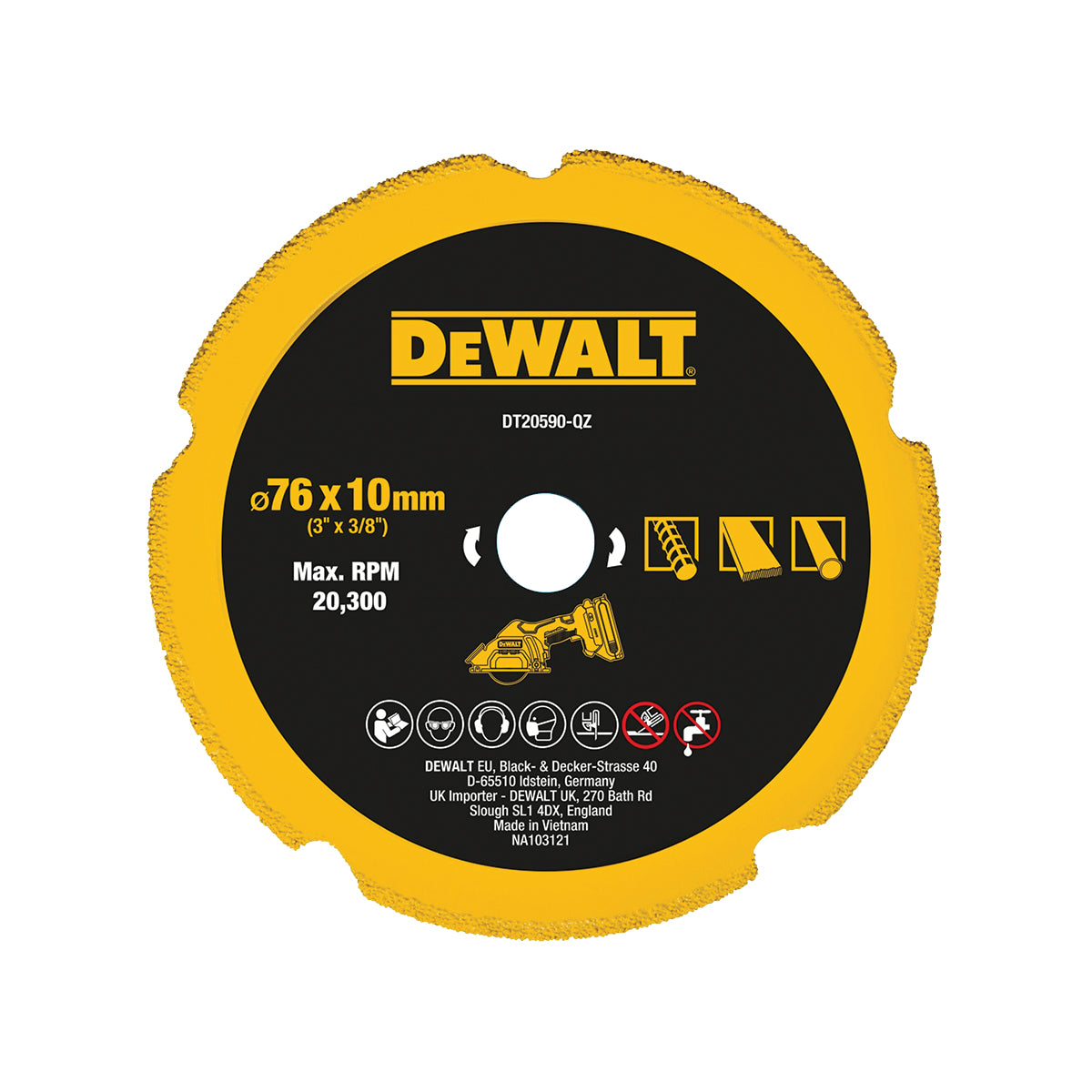 Discs for MINI-CUTTER SAW 76mm DCS438 - DeWALT Discs for MINI-CUTTER SAW 76mm DCS438 - DeWALT